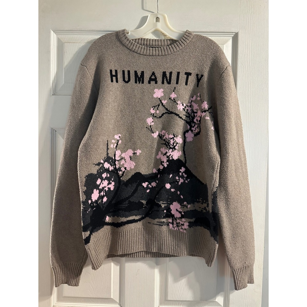 RGSTR Sweater Medium Mens Humanity Cherry‎ Blossom Tokyo Kyoto Japan Osaka